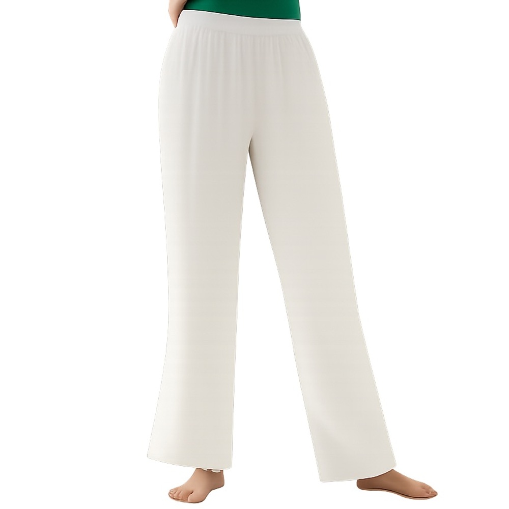 Summersalt Silky Luxe Palazzo Pants with Ties Small Cream Ivory Wide Leg Flowy